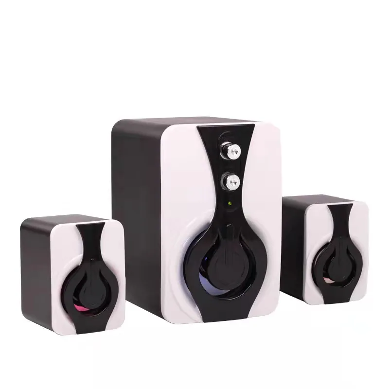 Factory Outlet Desktop Colorful Lights Computer Speakers USB Active Mini 2.1 Subwoofer Notebook Speaker