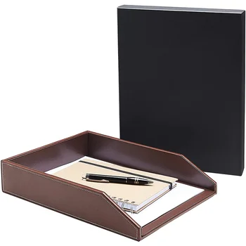 Офисный кожаный Органайзер для документов лоток A4 Держатель для документов