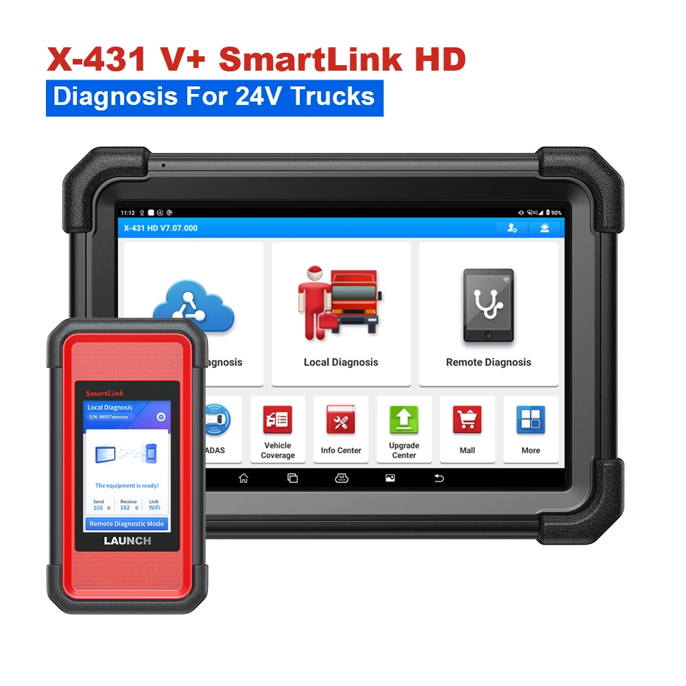 Усовершенствованный Запуск X-431 V + SmartLink HD Универсальный x431 Сверхмощный hd3 Грузовик Супер удаленный диагностический сканер автоматический инструмент