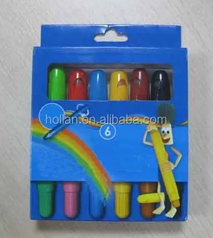 hot selling color pen shape 6ct gel crayons