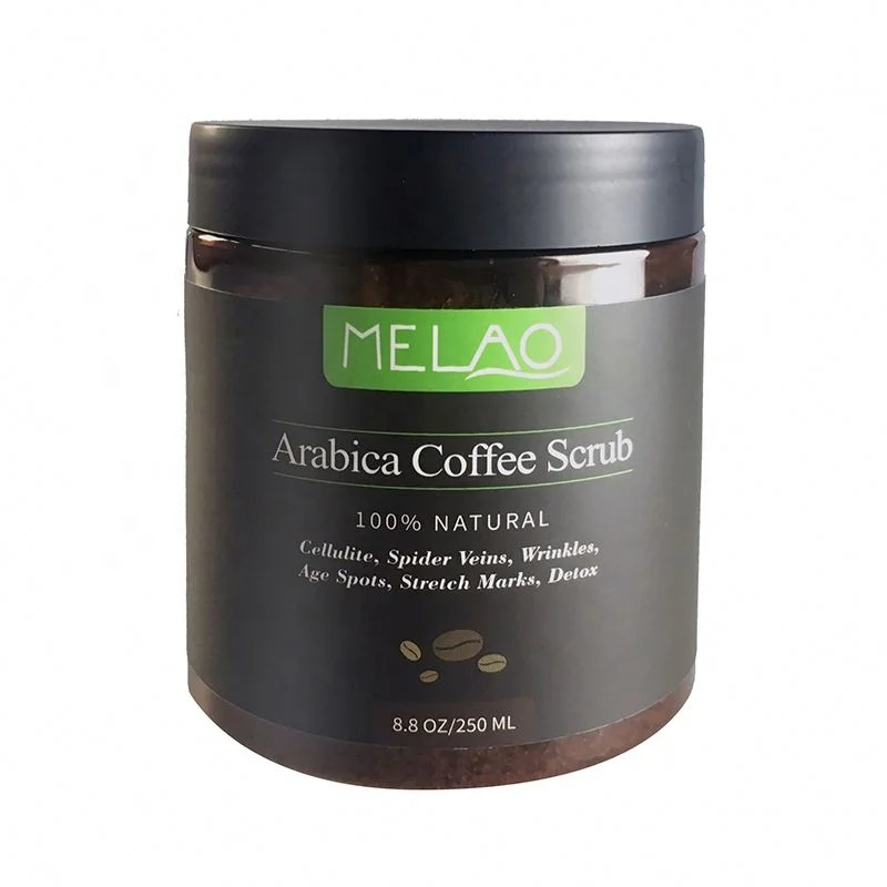 
factory Melao brand 250g Arabica Coffee body Scrub 100% natural  (1600215806633)