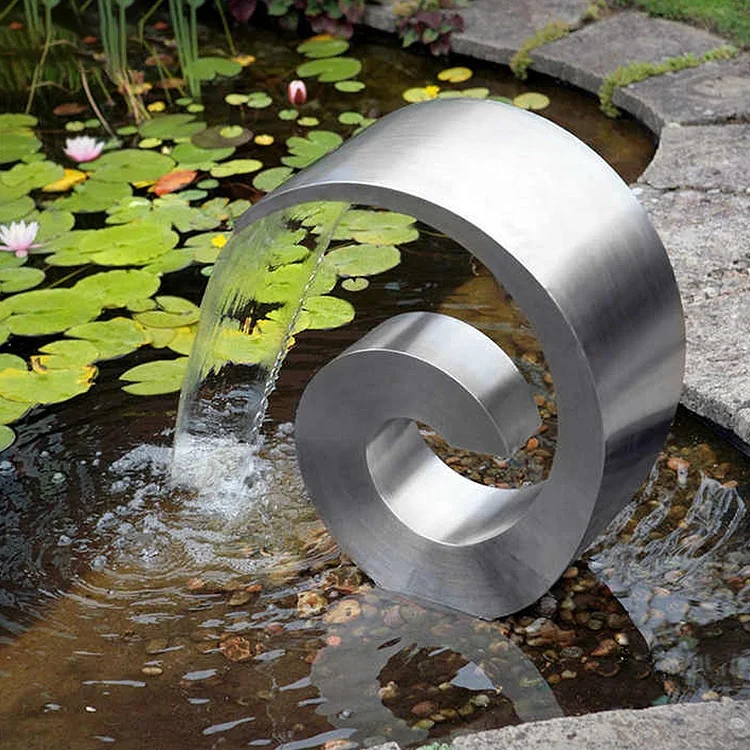 New Style Outdoor Stainless Steel Waterfalls Ornaments Swimming Pool Garden Fountain Waterfalls Spa Shower