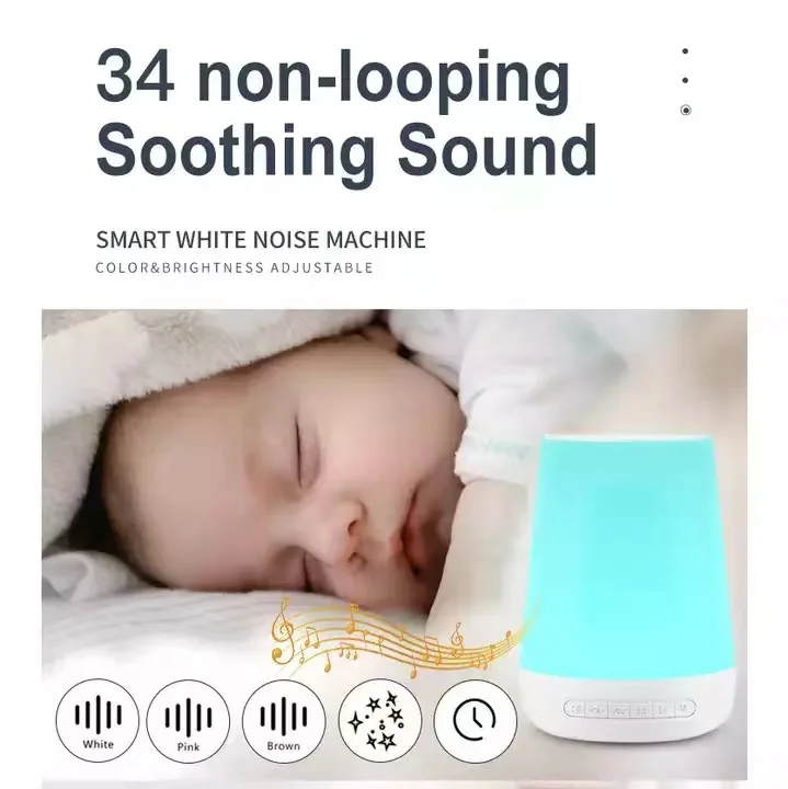 White Noise Machine Touch Sound Control Sleep Aid Light Baby Sound Machine With App