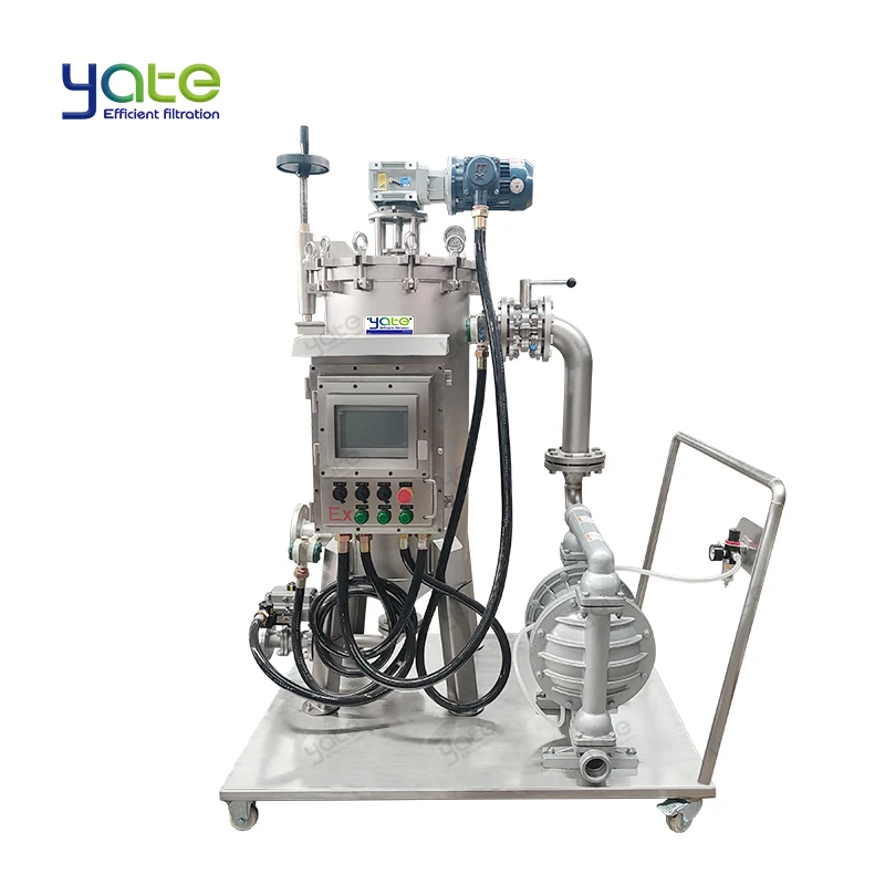 Industrial viscosity liquid filtration Honey and resin filter Automatic self cleaning filter housing machine