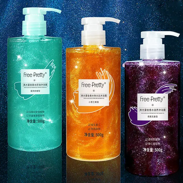 Частные этикетки духи запах против морщин увлажняющий отбеливающий гель для душа Роза пена ванны никотинамид