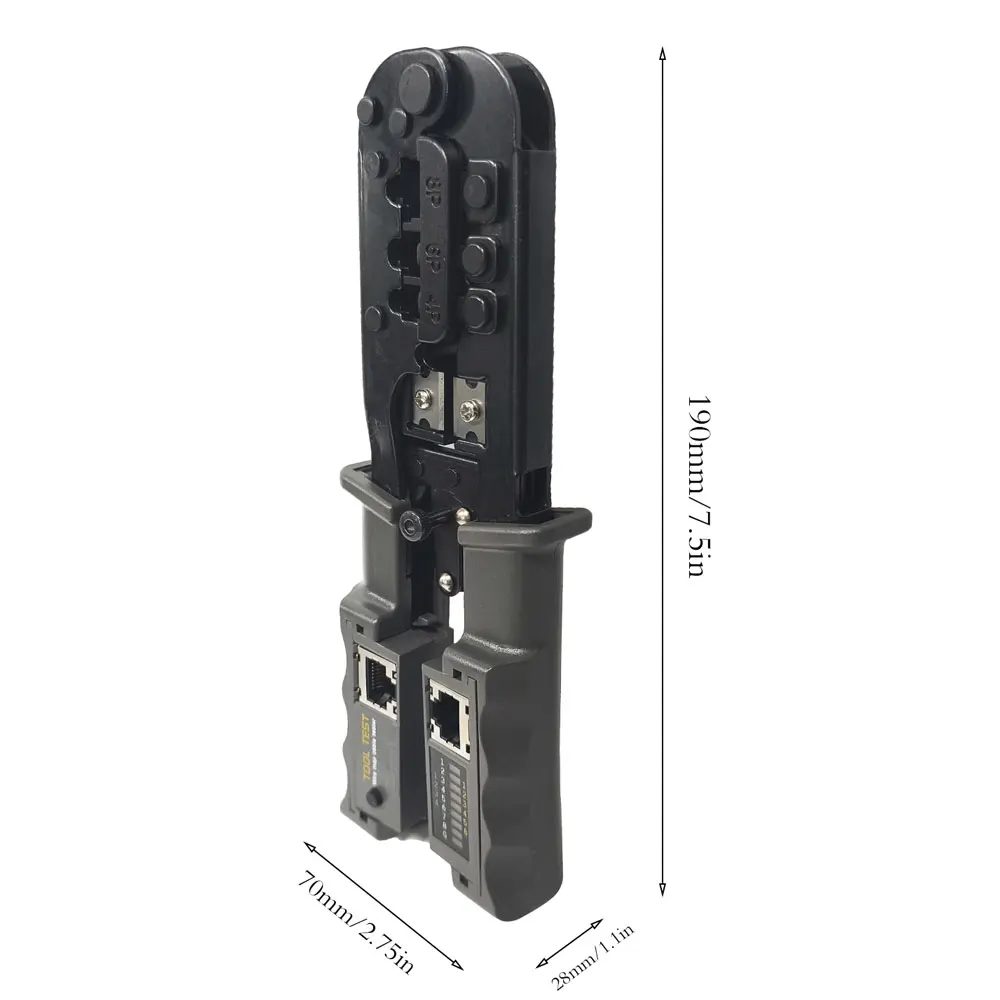 Network Wire Cable clamp Crimper Stripper LAN Tester Cat5e Cat6 Pass Through RJ12 RJ45 Crimping Tool for 6P 8P