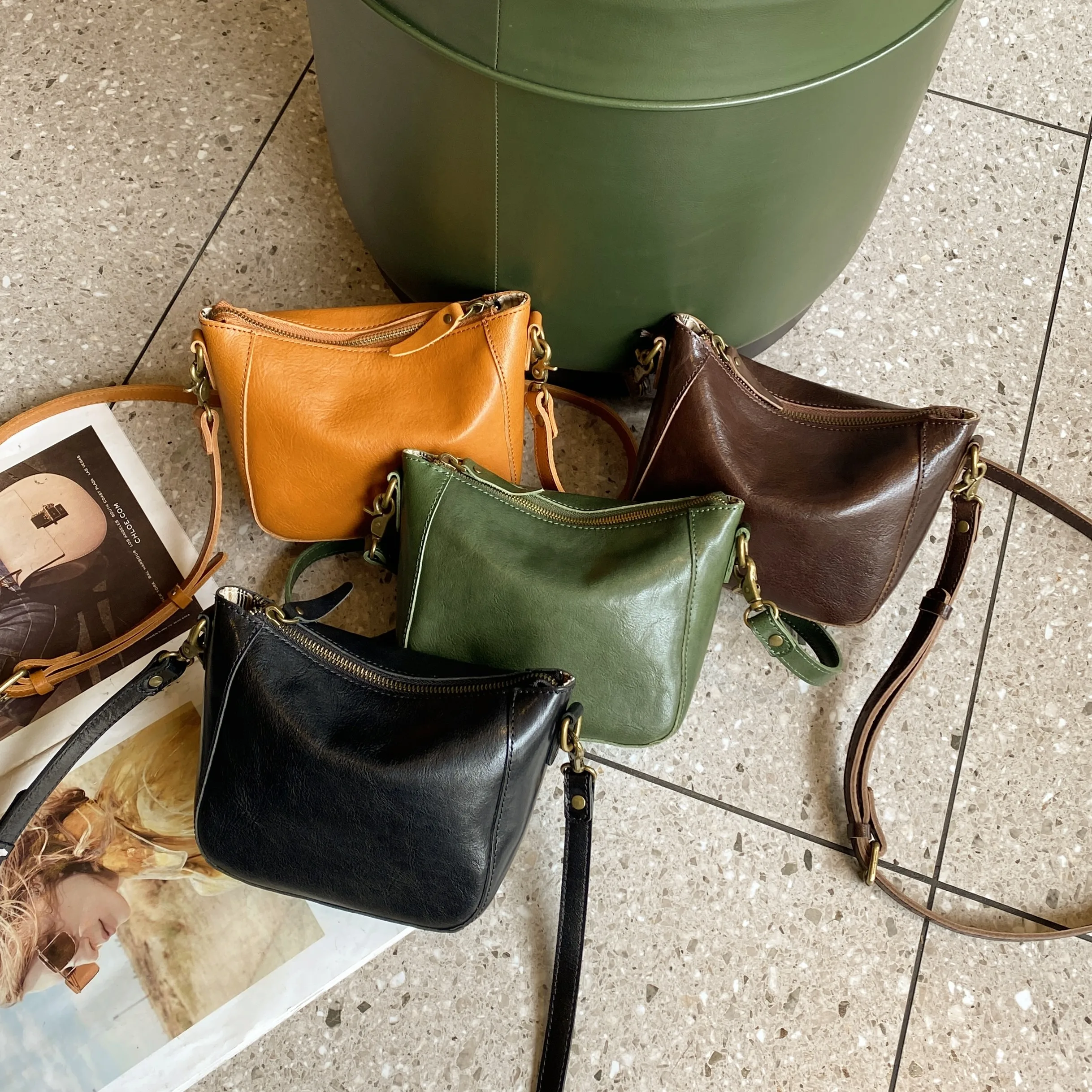 Cowhide Leather Women Shoulder Bags Large Capacity Clutch Handbags Italian Genuine Leather Bag