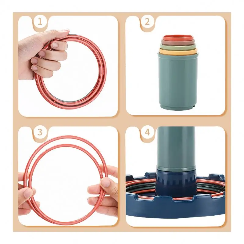 Ferrule Stacking Fitness Sports Throwing Game Plastic Ring Toss Toy Games For Kids