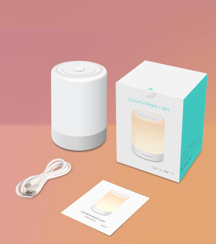 White Noise Sound Machine White Noise Baby Sleep Aid Soother with colorful Night Light and Timer function