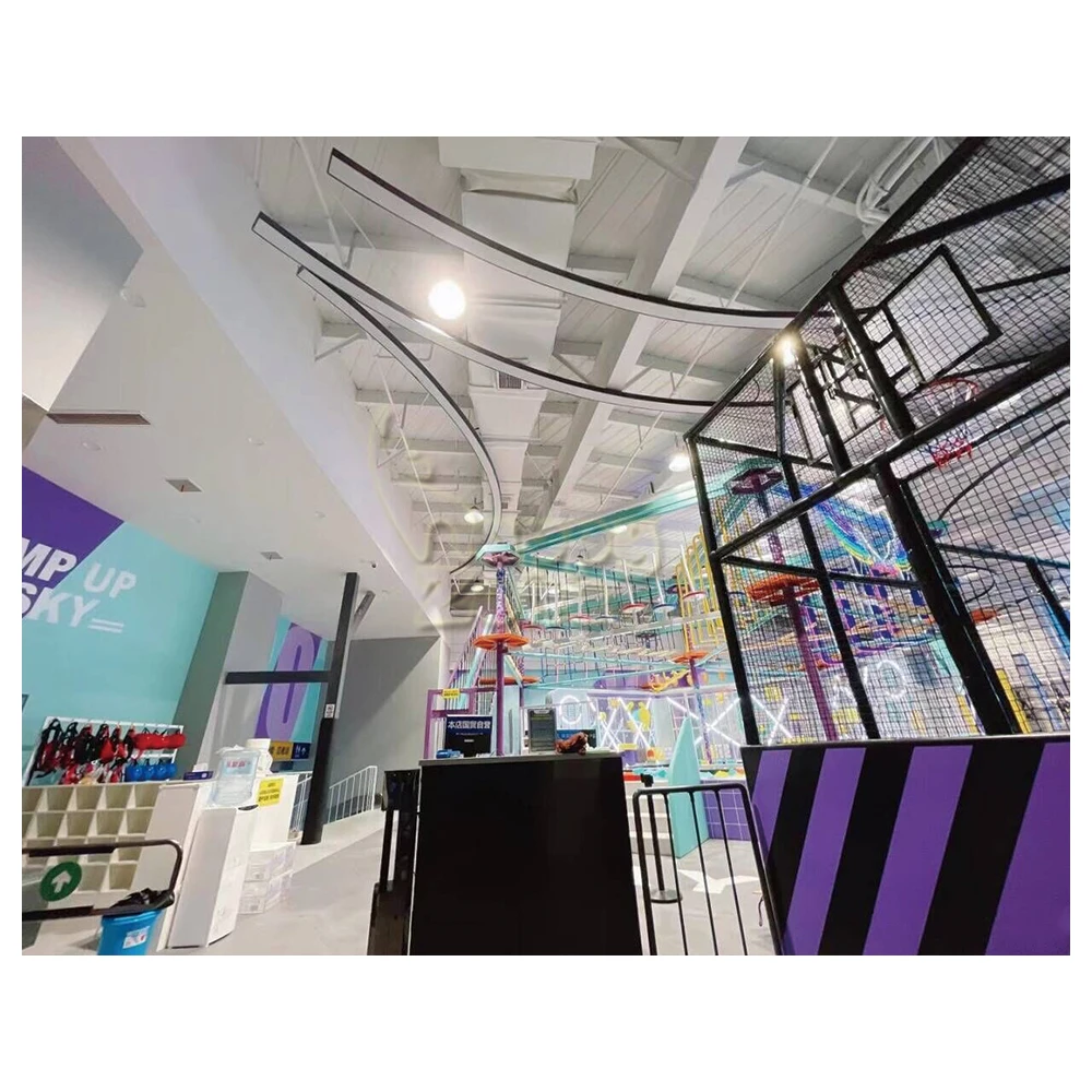 Customized High quality indoor adventure park with ninja warrior course rope course indoor playground for shopping mall