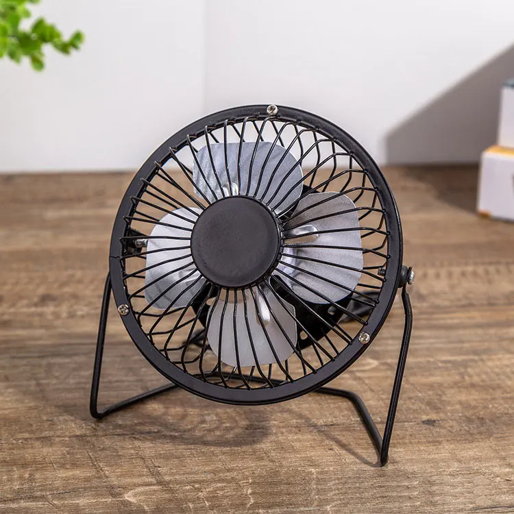 4 Inch USB Mini Desk Table Fan China Metal Body Quiet Small Portable Micro USB Electric Stand Cooling 5V USB Fan