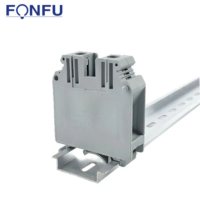 UK35N DIN-Rail Terminal Blocks 35mm2 Section 150A 800V Din Rail Insulated Terminal Block Connector