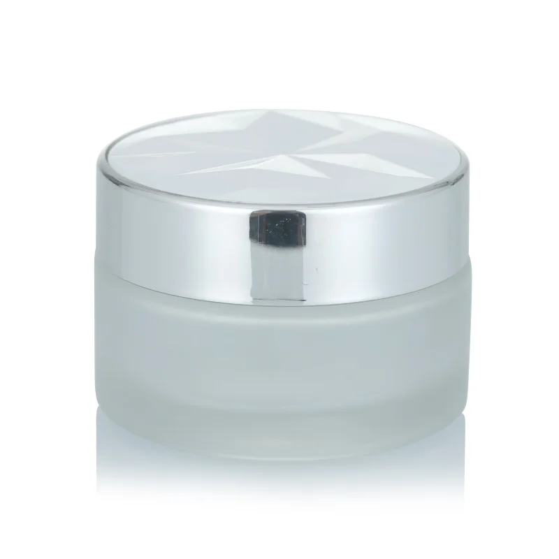 Пустые косметические стеклянные банки для крема с белыми пластиковыми крышками ухода за кожей 5 г 10 15 20 30 50 60 100 мл 200