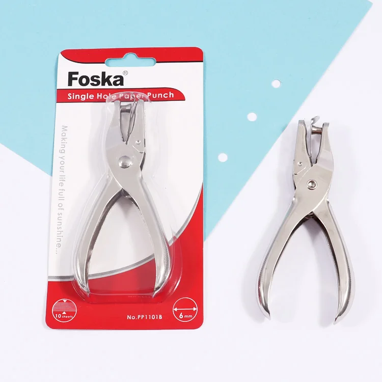 1 Hole Punch Machine Single Hole Puncher 10 Sheet Capacity Classic Office Paper Punch for Craft Paper DIY Home Office School