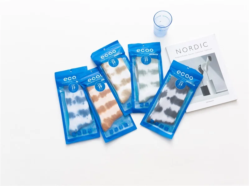 Quentin Dropshipping 2023 Spring Autumn Hot New Cotton Socks Tie-Dye Stripe Series Literary Personality Tube Socks For Men