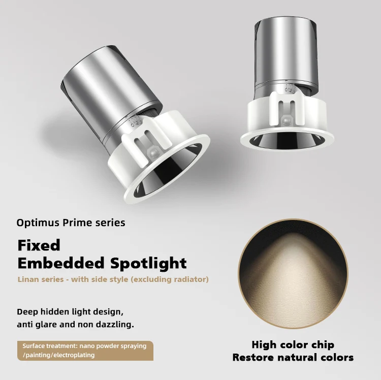 5W 6W 7W Shop Hotel Spotlights Embedded Led Wall Wash Anti-Glare Downlights