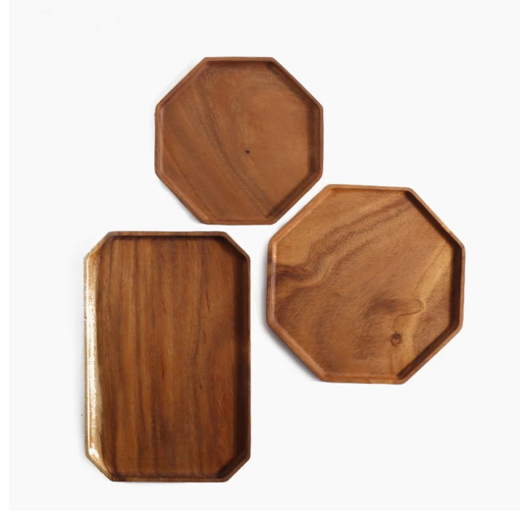 
Coffee Decoration Wooden Fancy Serving Platter Tea Tray 
