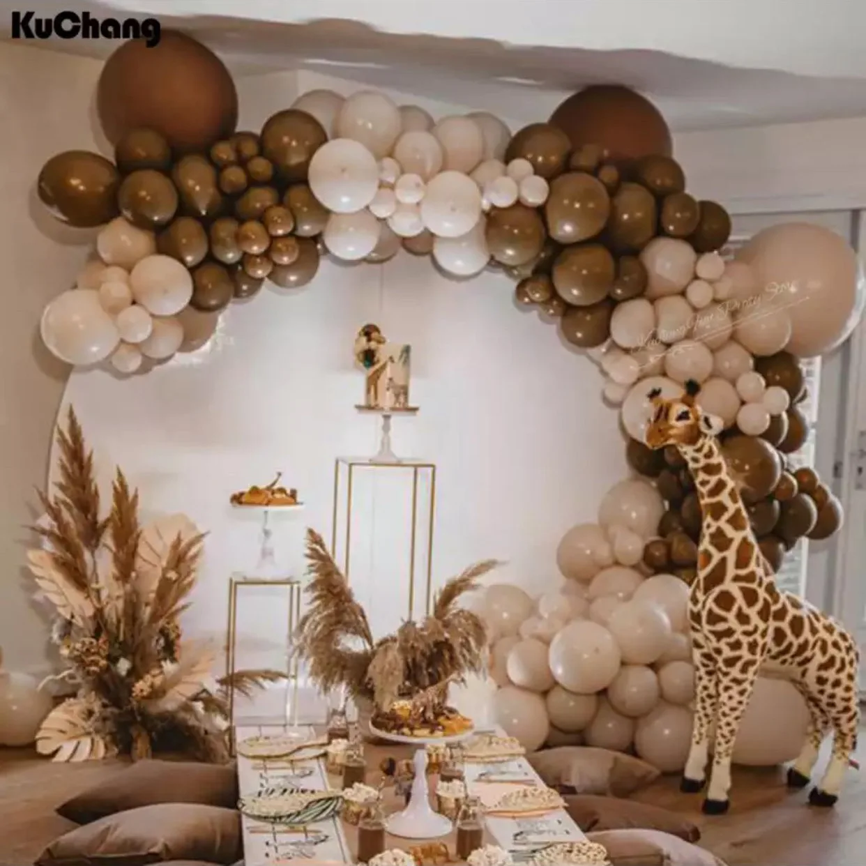 
Wholesale 6 Style Coffee Brown Baby Shower Balloons Arch Kit Skin Color Latex Garland Baby Shower Supplies Backdrop 