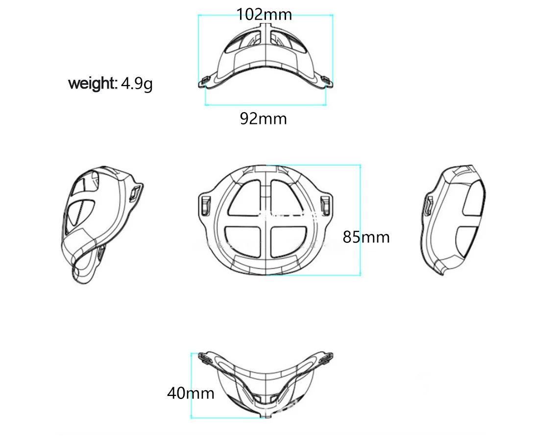  Носоупоры защита губной помады 3D PE маскированный кронштейн одноразовый маскирующий фильтр для