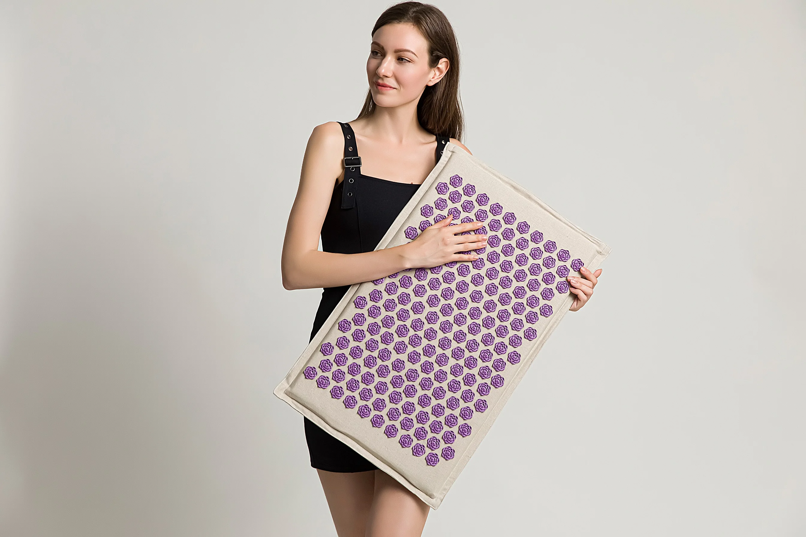 
Manufacturer wholesale Dream Of Lotus Spike Natural linen Nail Yoga Yantra Shakti Massage Acupuncture Mat 