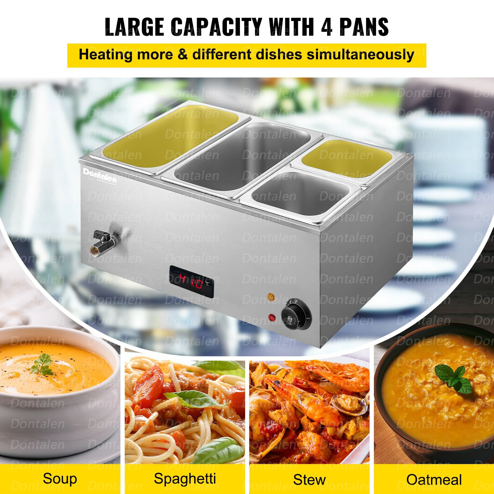Ресторан отель несколько стилей Bain Marie грелка для еды Электрический Ланч-бокс набор подогрева посуда буфета