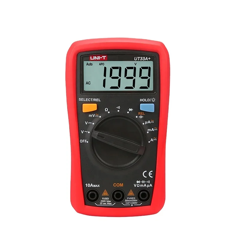 UNI-T UT33A + UT33B + UT33C + UT33D + цифровой мультиметр с автоматическим выбором диапазона Palm размеры AC DC Вольтметр Амперметр Сопротивление Capatitance тестер