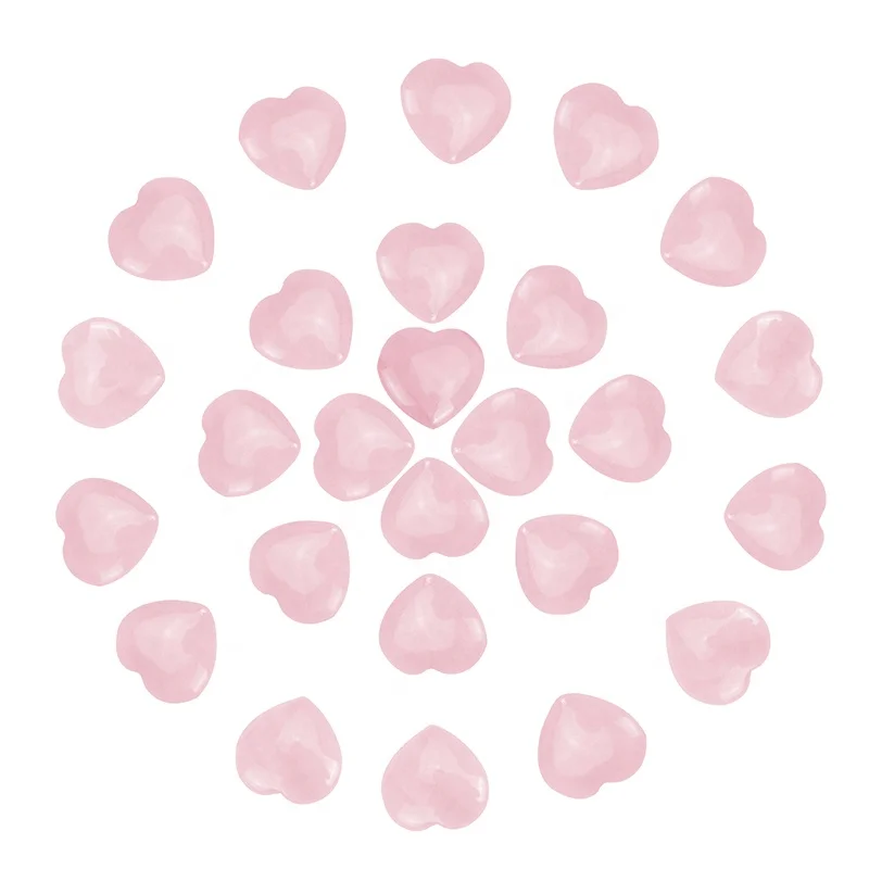 100% Natural Mini Heart Shaped Healing Crystal Stones Wholesale 20 mm Rose Quartz Puffy Heart Stones