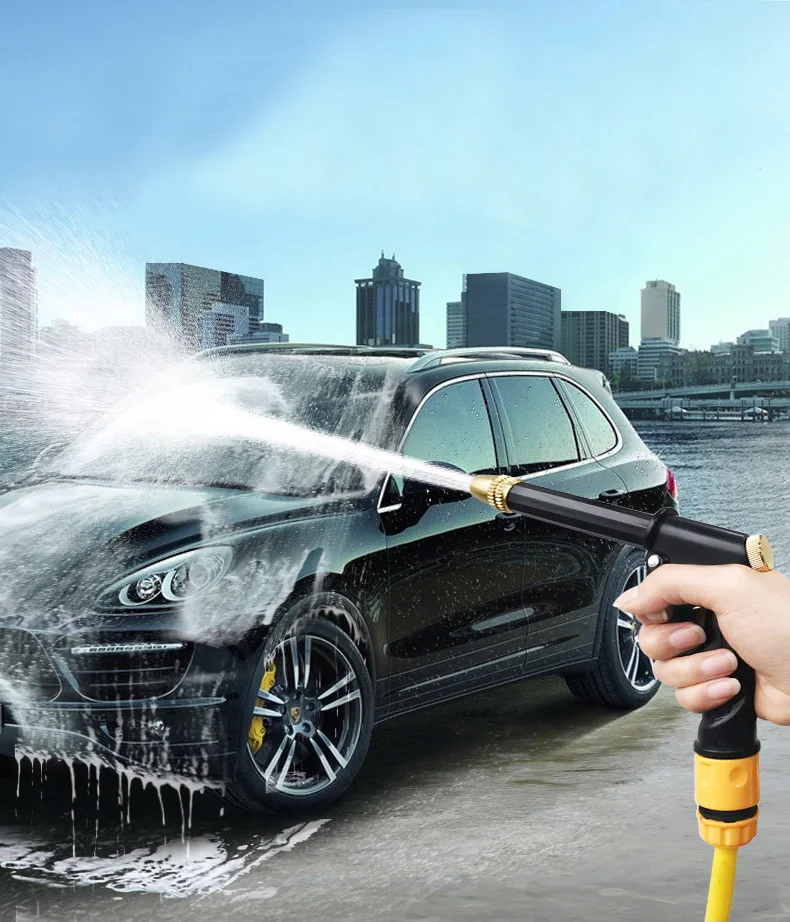 Water Spray Gun Nozzle Multi-function Car Washing Garden Water Gun Hose Nozzle High Pressure Spray Adjustable