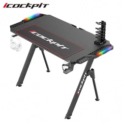 Новейший дизайн игровой стол icquiпита RGB светодиодная лампа компьютерный для ноутбука большой размер Офисный Компьютерный