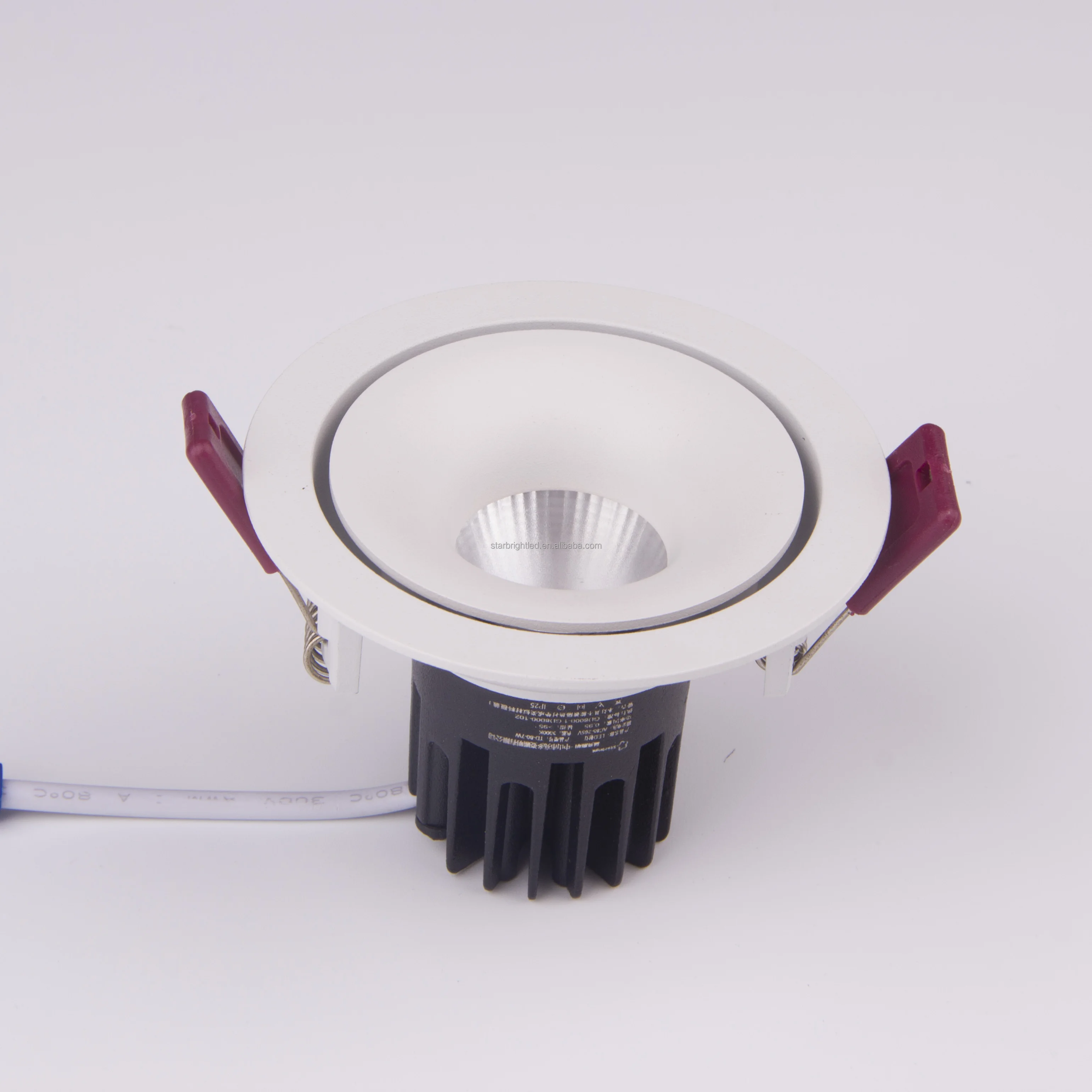 private model light led cob downlight gold down lights design 3CCT recessed downlight dimmable led