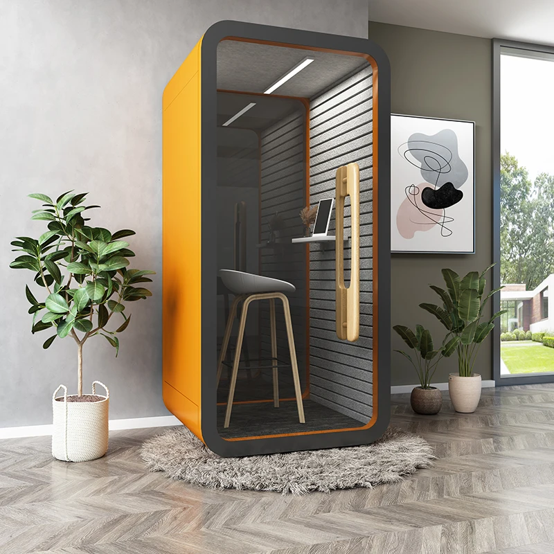Customizable Acoustic Booth Soundproof Prefab Office Pod Prefabricated House Apple Cabin Meeting Pod Office