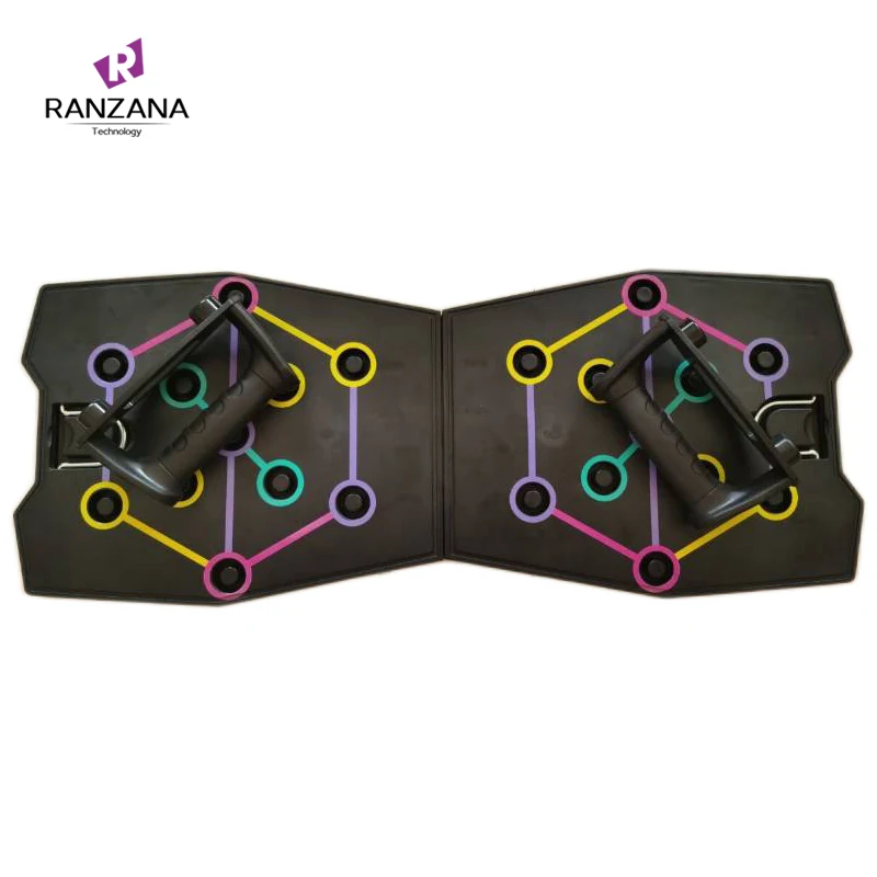 Folding Push-Ups Stands Board Portable Fitness Workout Exercise Equipment 9 in 1 pushup Board