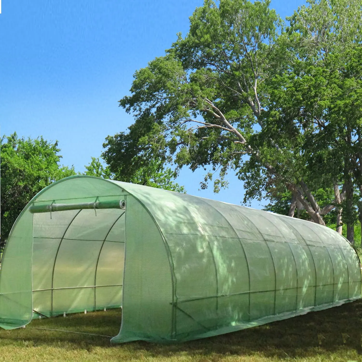 Пластиковая туннельная теплица 8x3x2 м для сельского