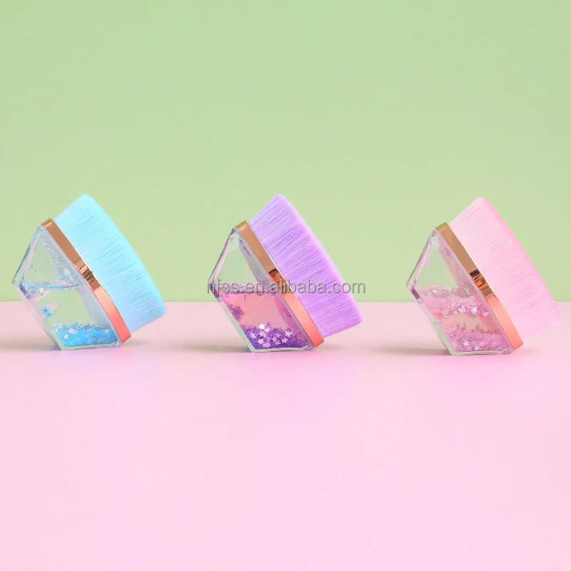 New Gift  Diamond Bling Red Kabuki Make Up Brush Set Magic No. #55 Ruby Face Powder Foundation Makeup Brushes With Rhinestones