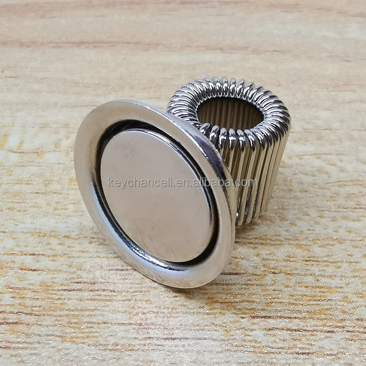 3 styles silver strong magnetic clip metal pen holder with spring loop coil