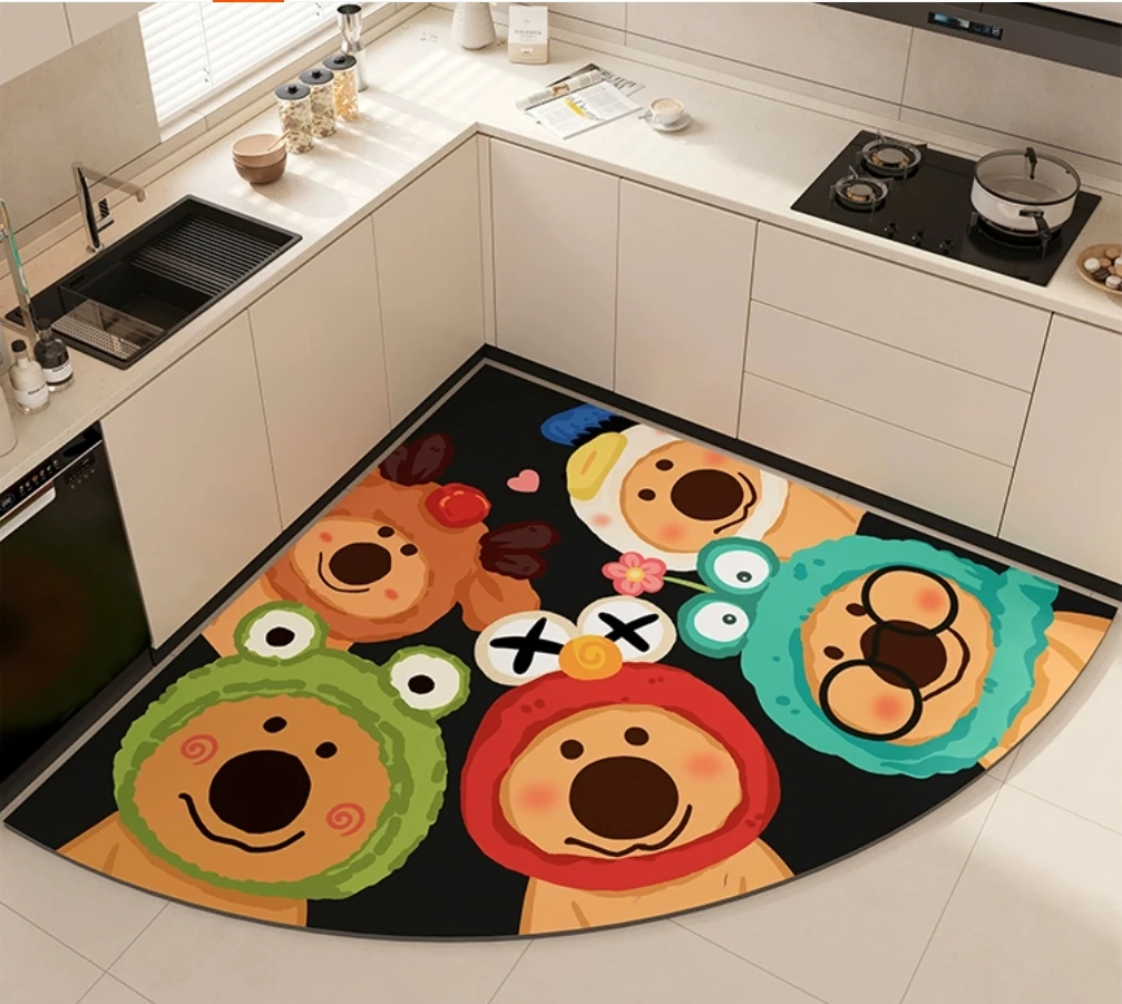 Super Absorbent Floor Mat Quick-Drying Non-Slip PVC Rubber Diatom Mud Bathroom Mats