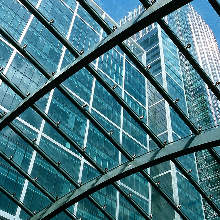 Skyscraper Building Glass Window Walls Panels Aluminium Frame Awning Curtain Wall System Glass Wall