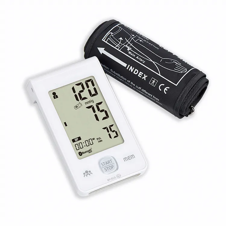 Touch Button Bluetooth Smart Arm ECG Digital Blood Pressure Monitor