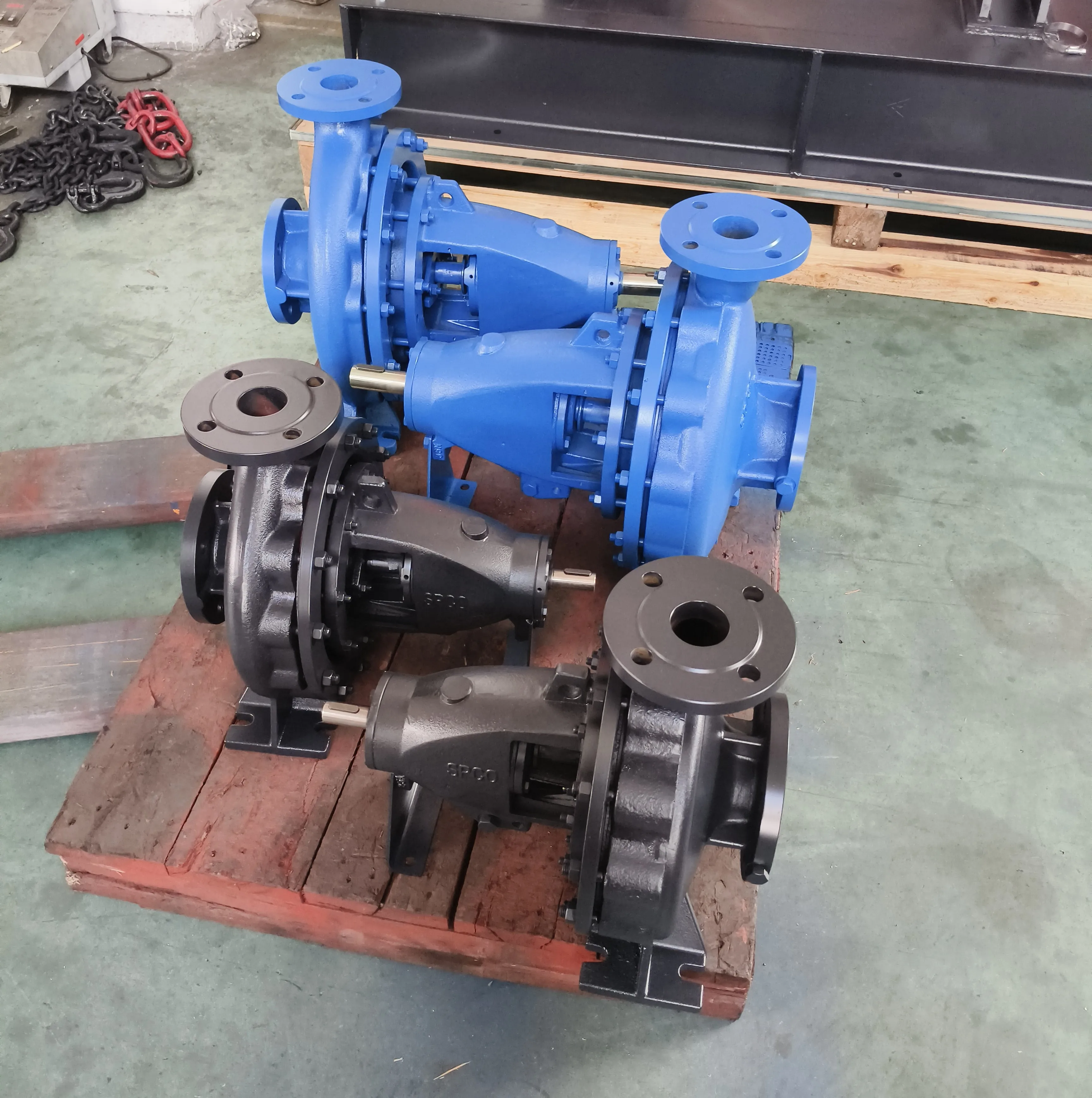EA Series Single-Stage End Suction Centrifugal Pump DIN24255 Standard Brass Impeller for Fire Protection
