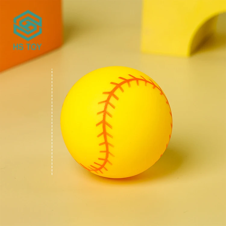 HS TOY Baby Bath Pvc BB Sound Vinyl Toy Custom Manufactures Mini Sport Rubber Ball For Kids