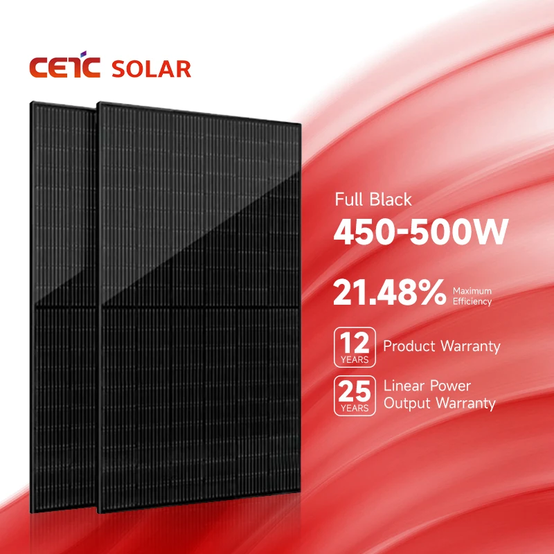CETCSOLAR моно солнечная панель полностью черная 450 Вт производитель для установки системы