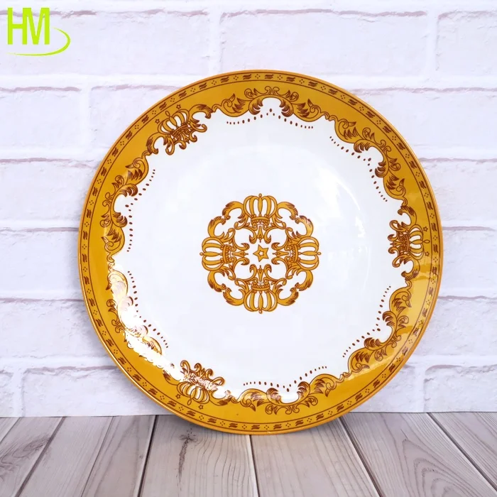 2025 New Pad Printed Ceramic Dinner Plates High Quality Stoneware for Home Restaurant Hotel Party European Design Pack of Dishes