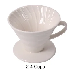 NEW Hand Brewed Coffee Filter Cup Cake Shaped Origami Filter Cup Set Drip Type Coffee Hand Brewed Pot Ceramic Filter1-2cup/3-4cu