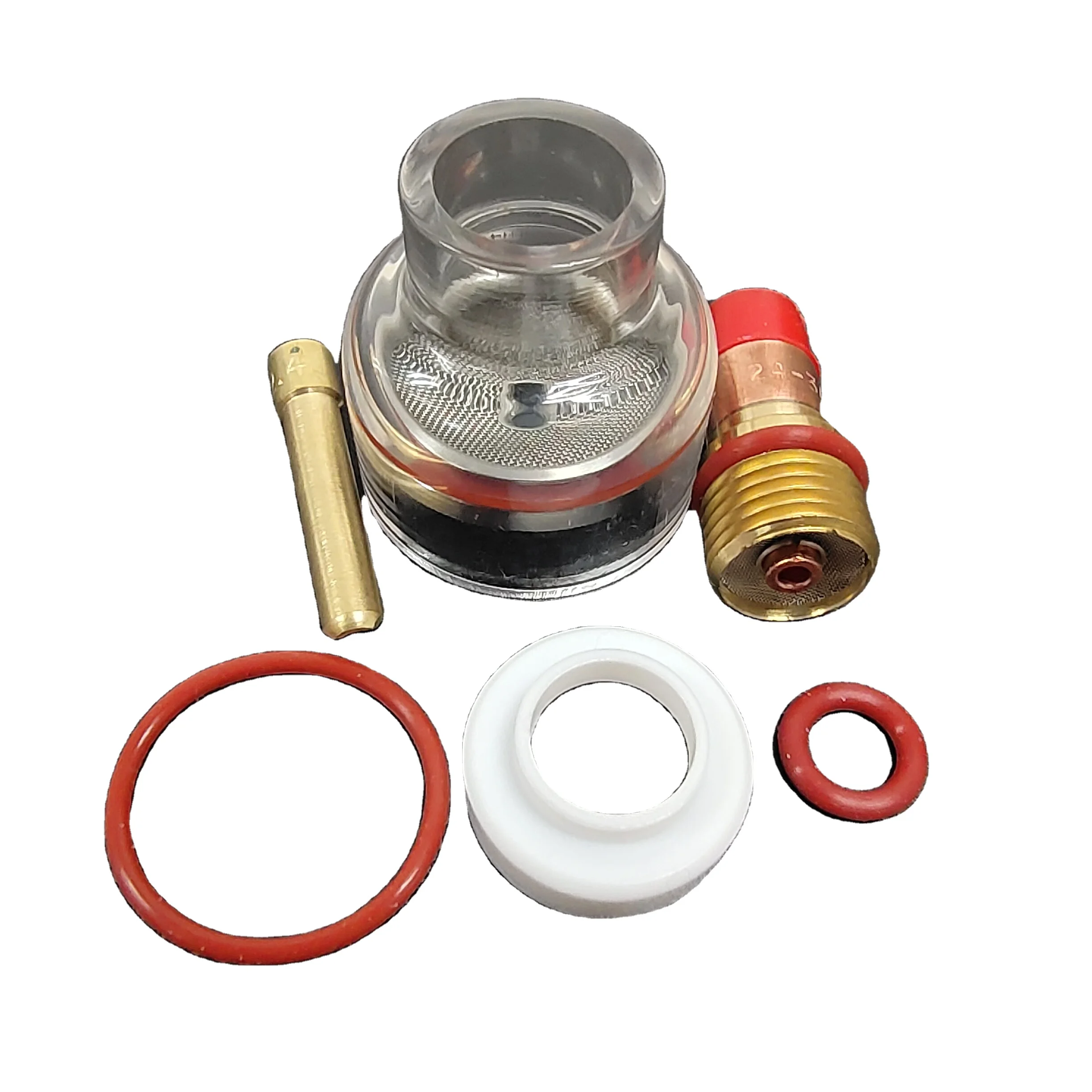 Large 2.4 mm TIG Welding Torch Stubby Gas Lens Glass Cup Kit for WP-17/18/26