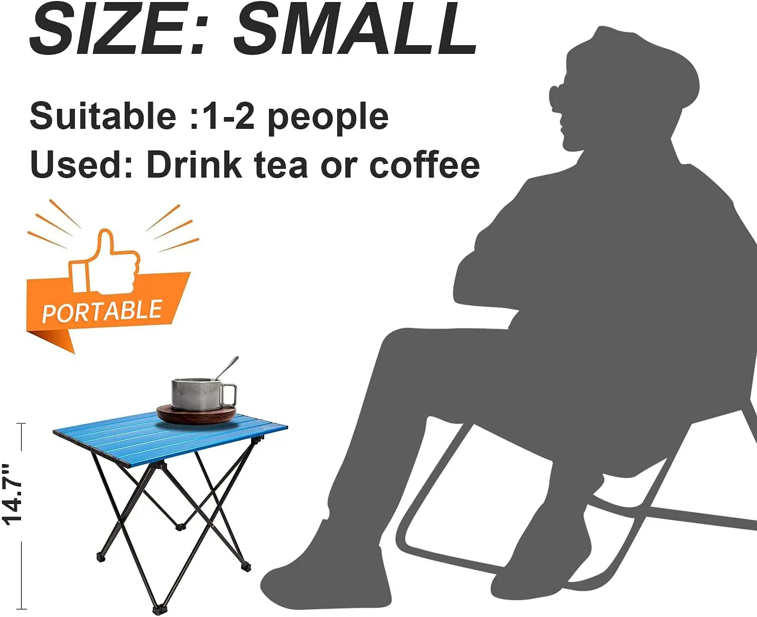 Custom Logo Outdoor Portable Light Weight Aluminum Easy Folding Camping Table