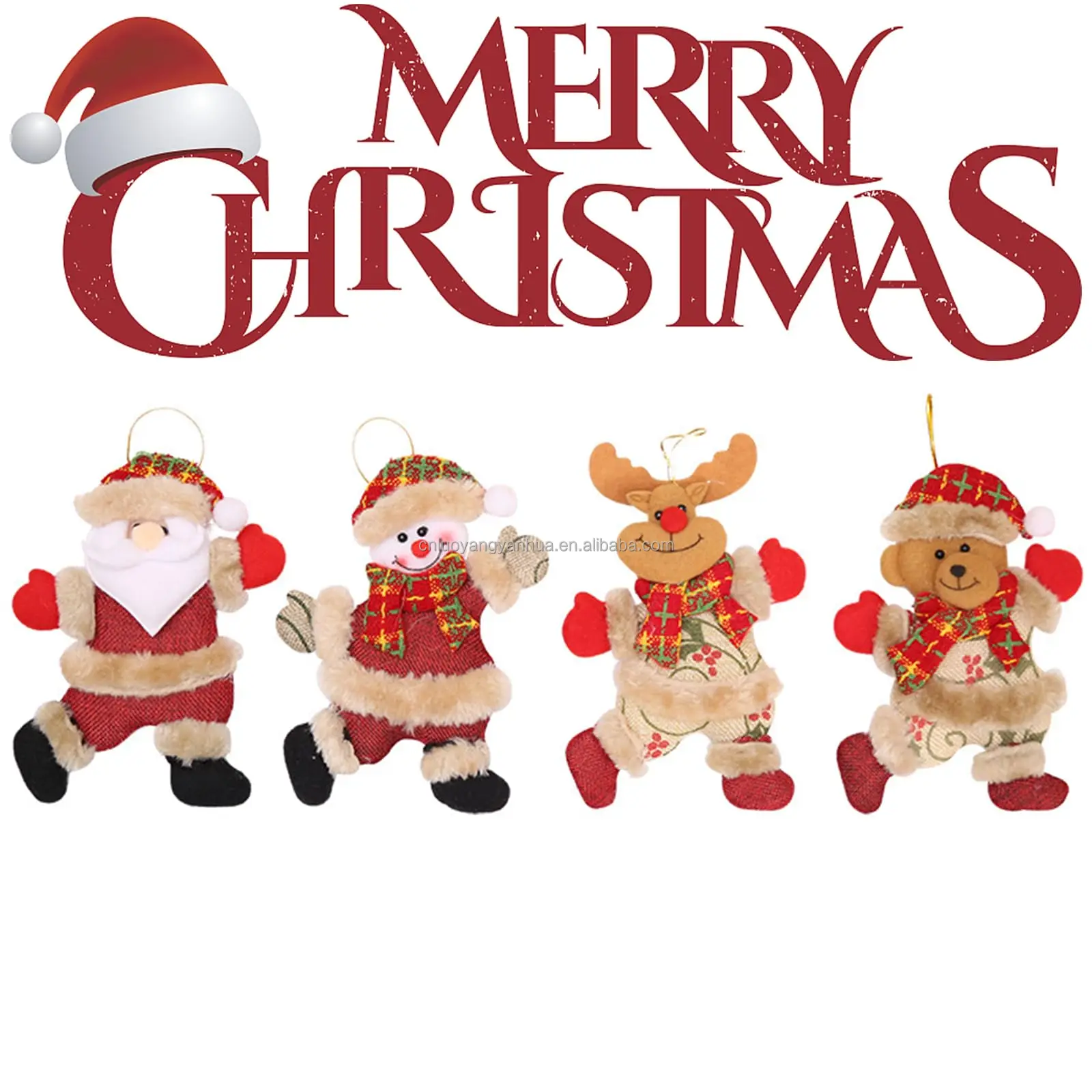 One-Stop Hanging Santa Snowman Reindeer Handmade Gift Characters Tree Decor Christmas Decorations For Collections