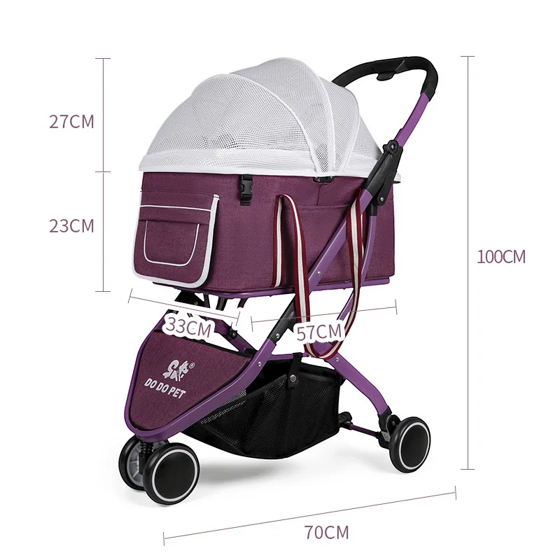 Wholesale Luxury Pet Stroller Dog Carrier 4 Wheels Pet Dog Stroller For Travel