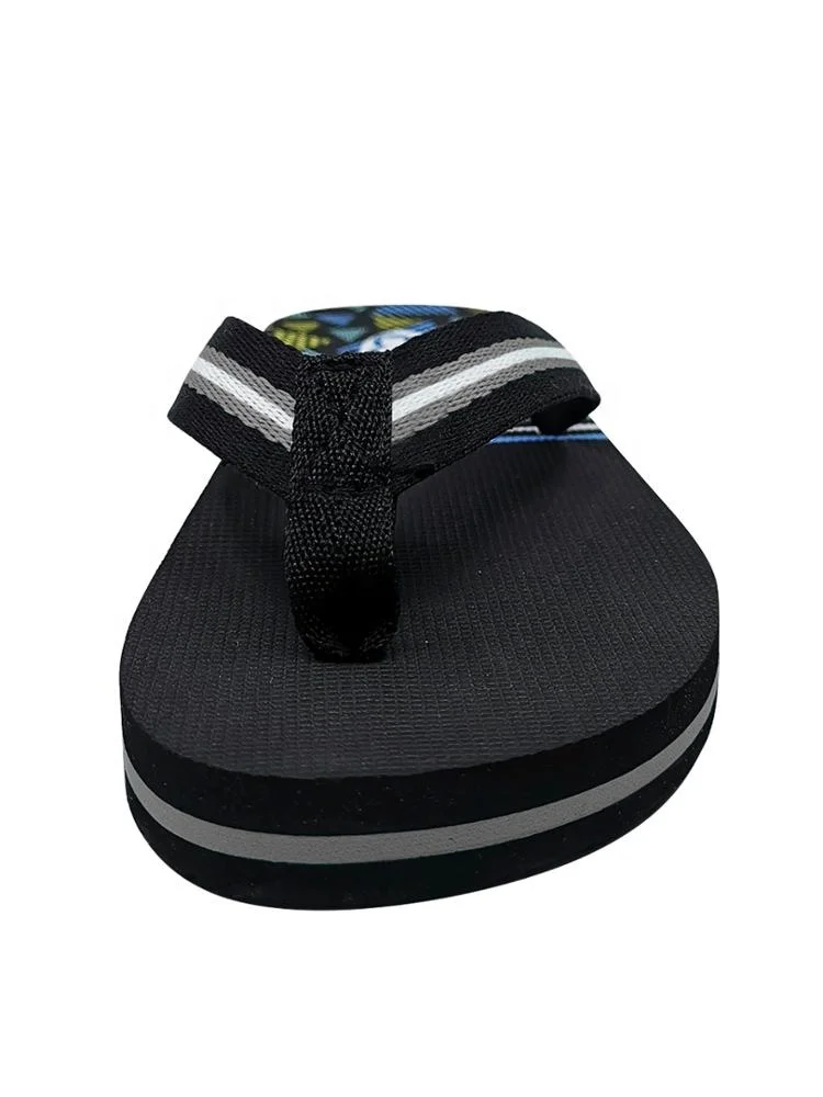 Custom logo personalize beach natural wholesale rubber EVA kids flip flop