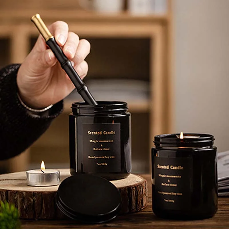 Hot Sale Scented Luxury Soy Wax Candles In Glass Jar Aromatic candles Customized Golden Logo