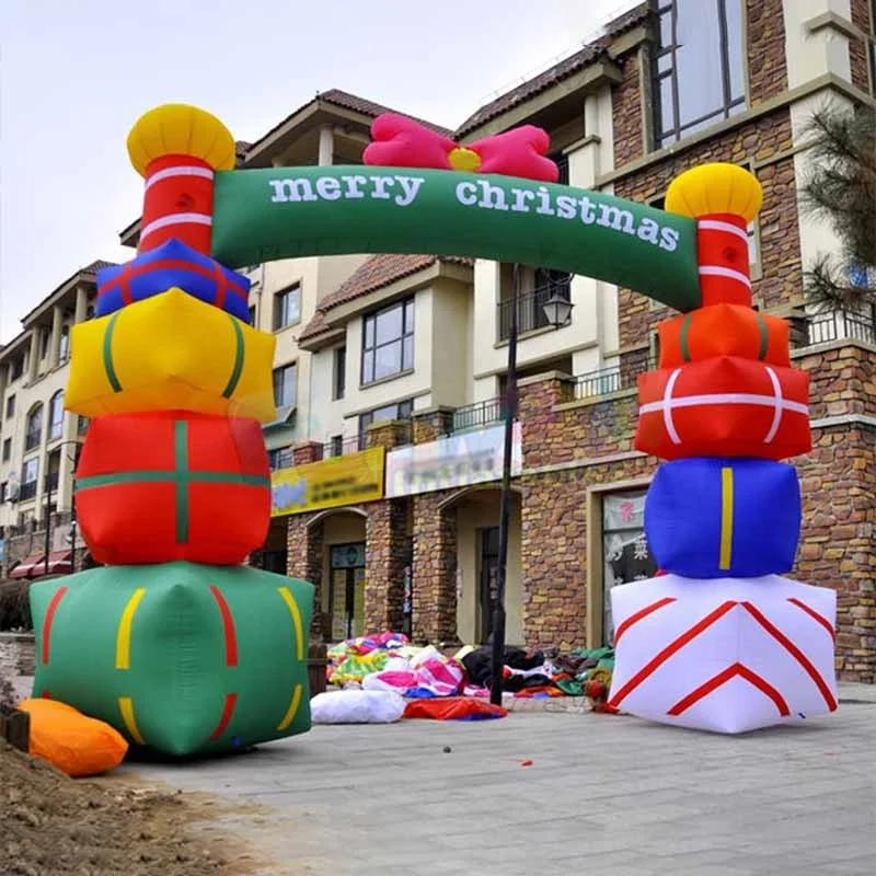 Christmas Giant Inflatable Arch 13.7ft X 10.3ft Outdoor Blow Up Advertising Yard Lawn Party Decoration Inflatable Archway